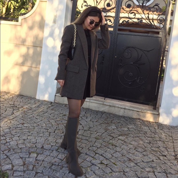 Zara Oversized Plaid Blazer - Picture 9 of 16